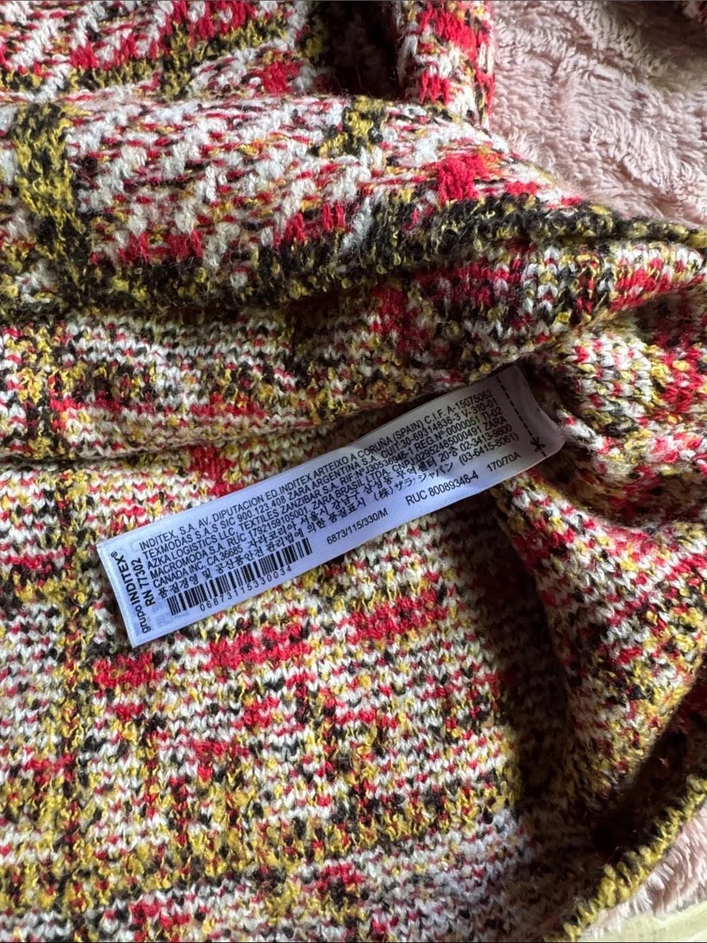 Zara multicolor bouclé